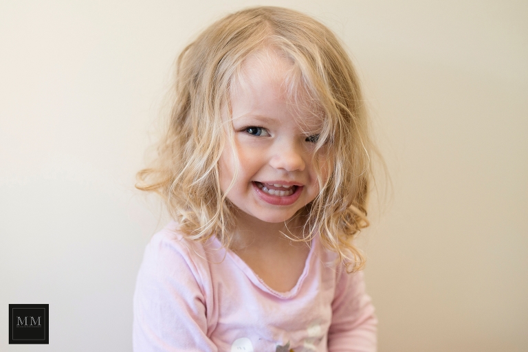 simple family photo of a girl