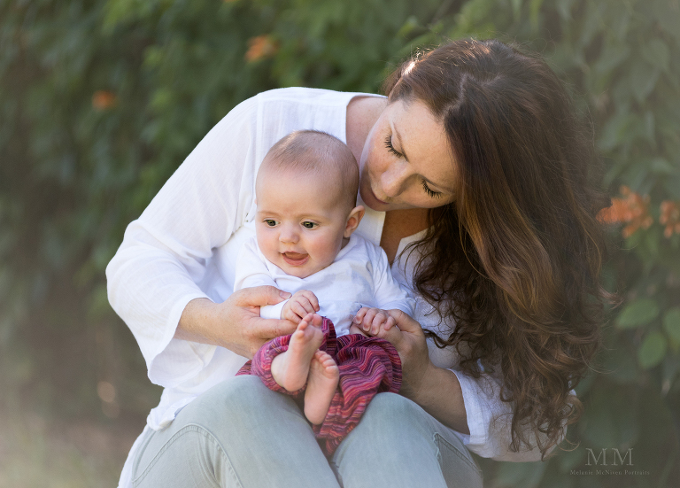 Mum and baby session cuddling each other