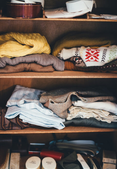 clothes folded in drawers